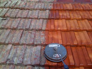 roof spraying before and after